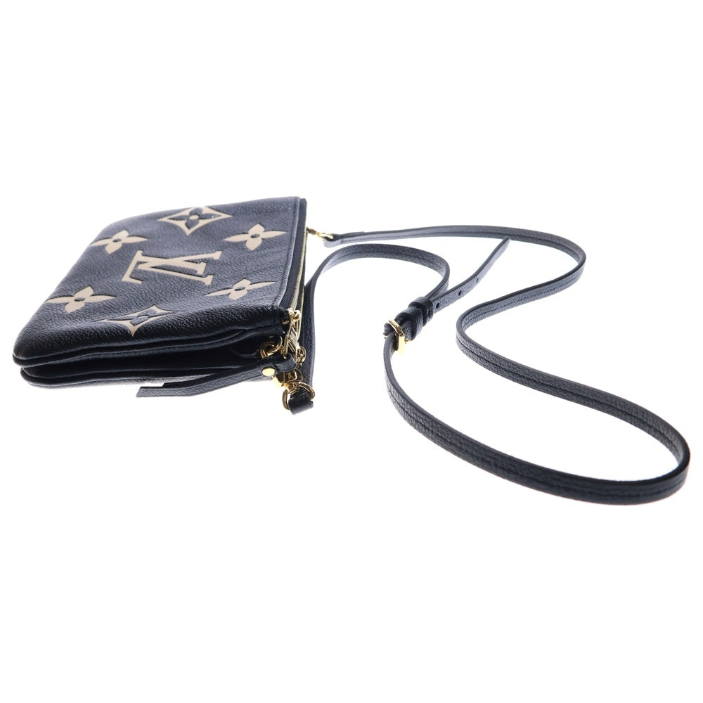 LOUIS VUITTON(ルイヴィトン) モノグラムアンプラント ドゥーブルジップ ショルダーバッグ ブラック レザー M80787 ICタイプ