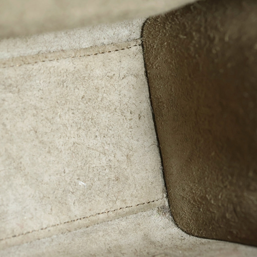 CELINE(セリーヌ) ラゲージ ナノショッパー 2WAYバッグ ショルダーバッグ ハンドバッグ ミニトートバッグ グレージュ シルバー金具