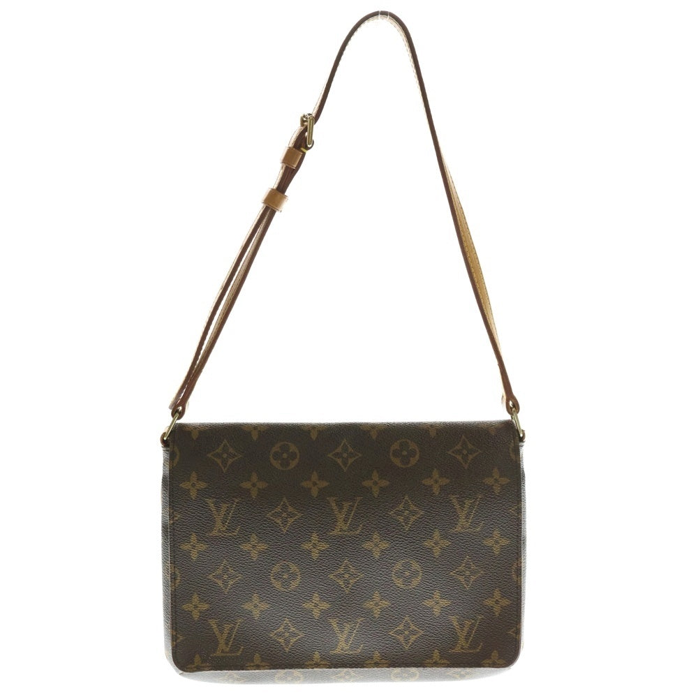 LOUIS VUITTON(ルイヴィトン) モノグラム ミュゼット タンゴ ショルダーバッグ ブラウン レザー×PVC ゴールド金具 M51257