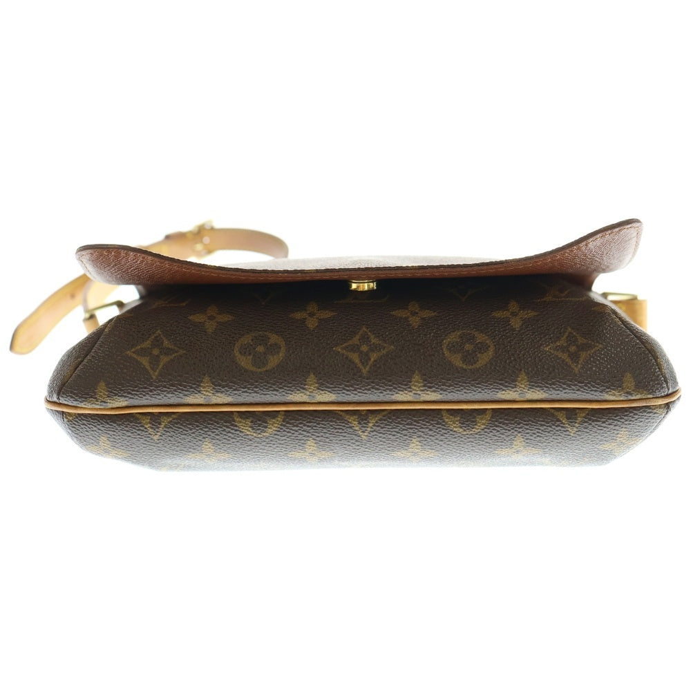 LOUIS VUITTON(ルイヴィトン) モノグラム ミュゼット タンゴ ショルダーバッグ ブラウン レザー×PVC ゴールド金具 M51257