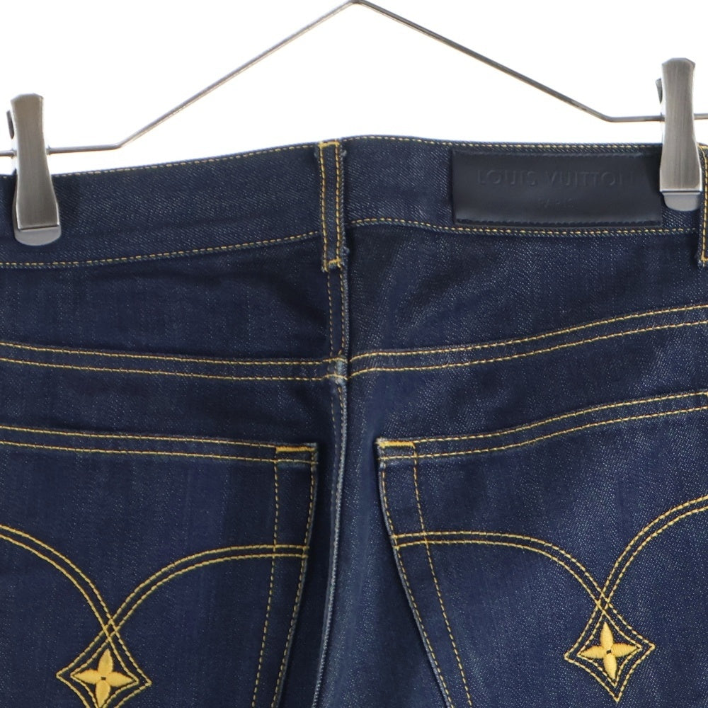 LOUIS VUITTON(ルイヴィトン) 12AW モノグラムフラワー デニムパンツ インディゴブルー RM122M