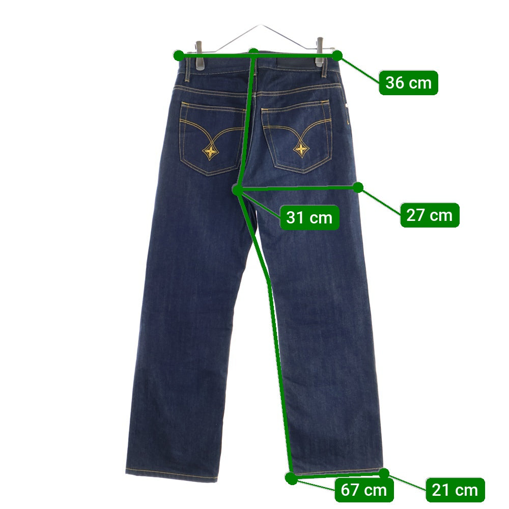 LOUIS VUITTON(ルイヴィトン) 12AW モノグラムフラワー デニムパンツ インディゴブルー RM122M