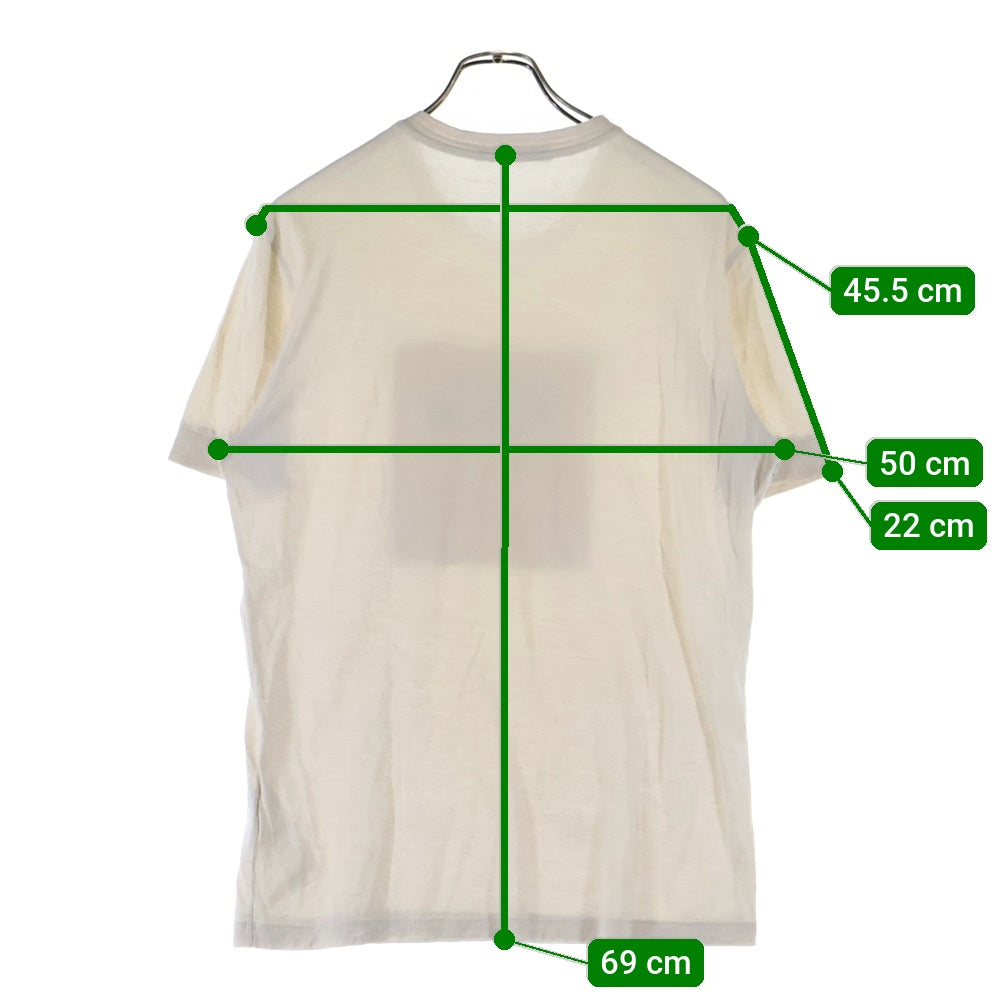 LOUIS VUITTON(ルイヴィトン) ロゴプリントクルーネック半袖Tシャツ カットソー アイボリー RM112M