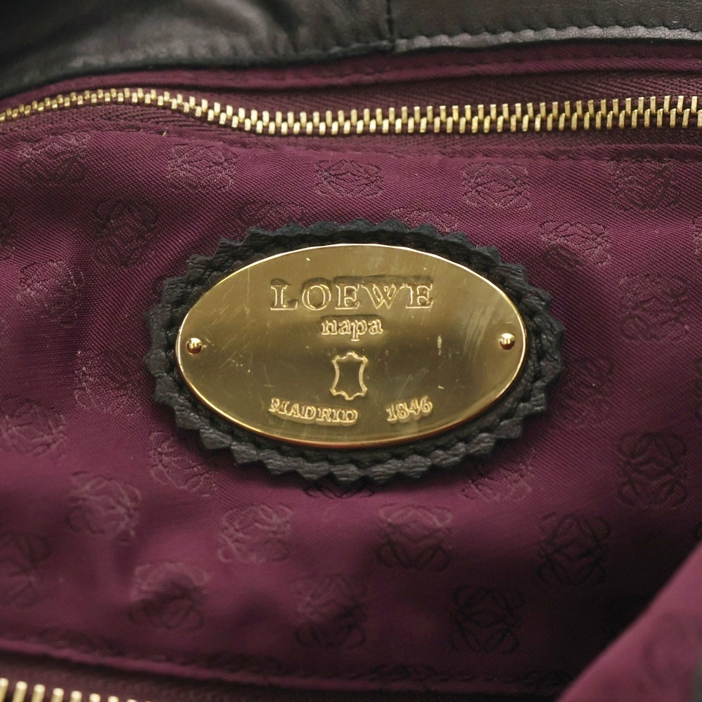 LOEWE(ロエベ) アナグラム ナッパアイレ ハンドバッグ ミニバッグ ブラック ナッパレザー