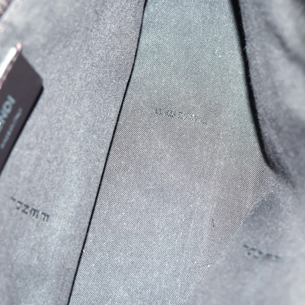 FENDI(フェンディ) バイザウェイ ミディアム ポーチ ハンドバッグ ブラウン×ブラック レザー シルバー金具 8BL124