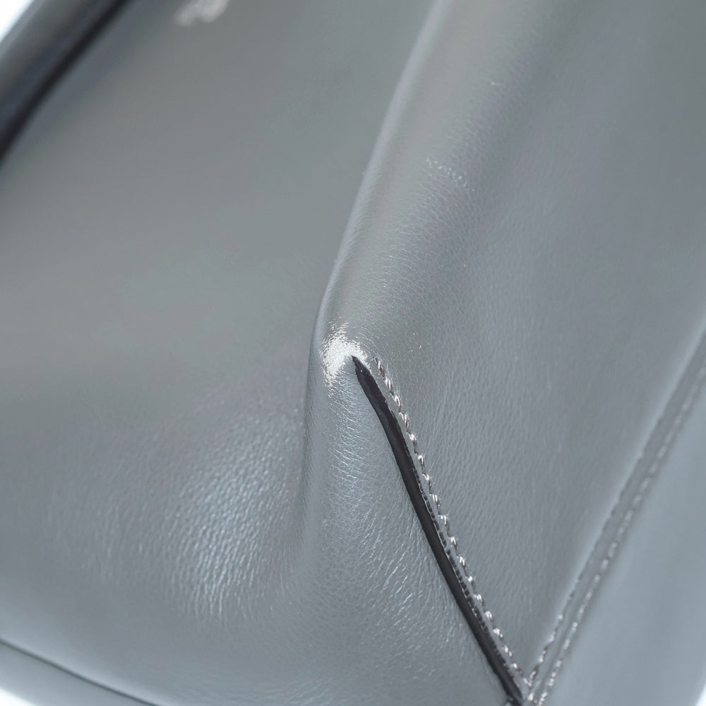 FENDI(フェンディ) バイザウェイ ミディアム ポーチ ハンドバッグ ブラウン×ブラック レザー シルバー金具 8BL124