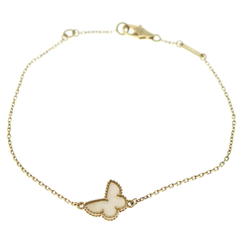 Van Cleef & Arpels(ヴァンクリーフアンドアーペル) スウィート アルハンブラ パピヨン マザーオブパール ブレスレット Au750 K18 YG イエローゴールド VCARF69000