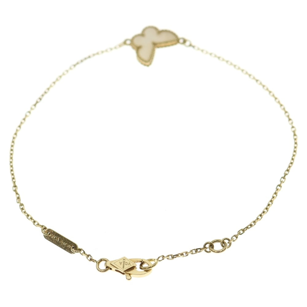 Van Cleef & Arpels(ヴァンクリーフアンドアーペル) スウィート アルハンブラ パピヨン マザーオブパール ブレスレット Au750 K18 YG イエローゴールド VCARF69000