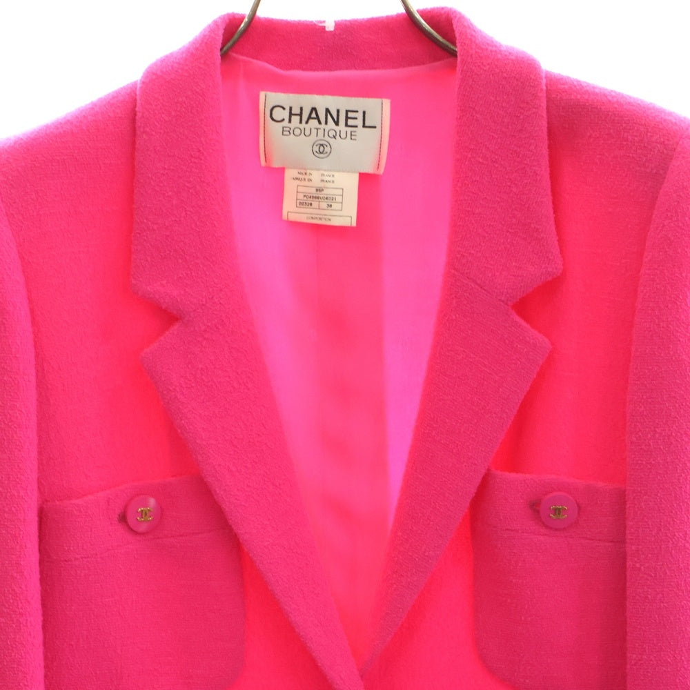 CHANEL(シャネル) 95P スプリングコレクション ココマークボタン ウール 1B テーラードジャケット ピンク レディース P04966V04021