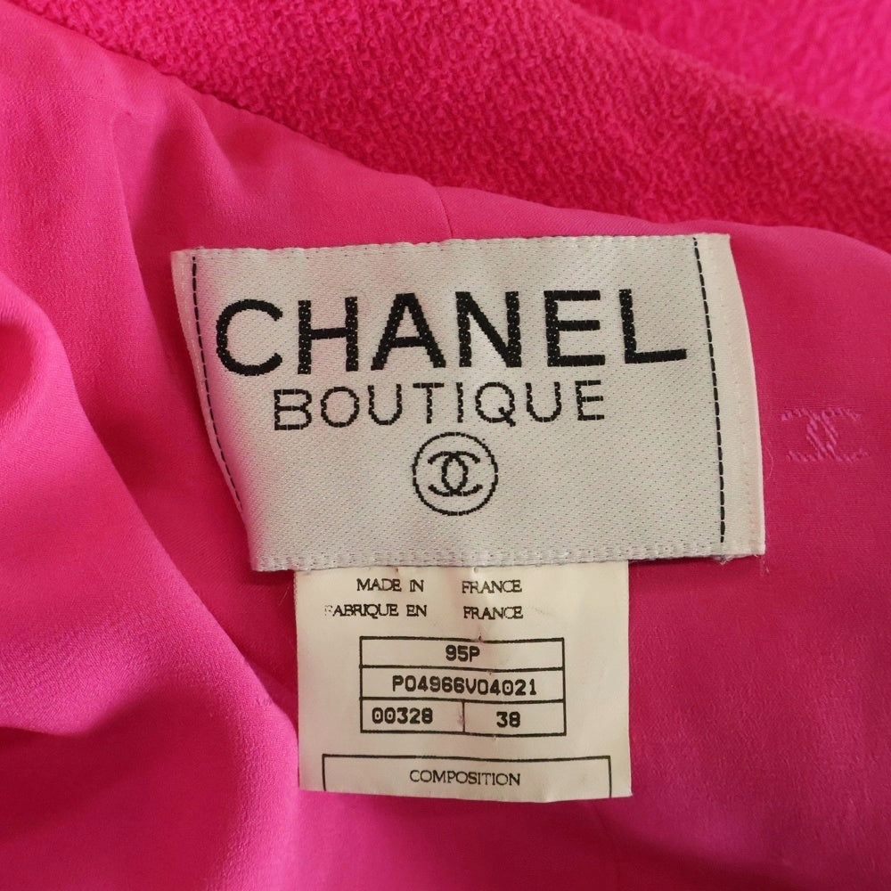 CHANEL(シャネル) 95P スプリングコレクション ココマークボタン ウール 1B テーラードジャケット ピンク レディース P04966V04021