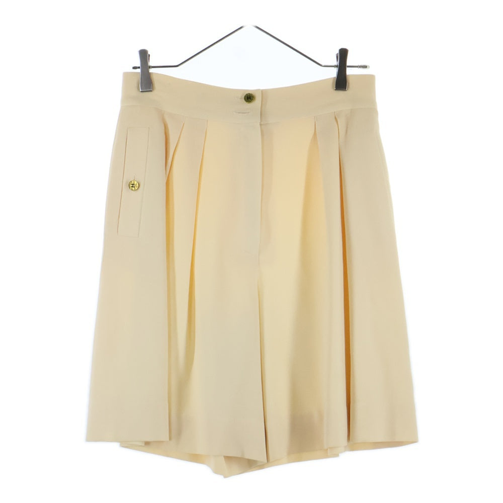 CHANEL(シャネル) ココマークボタン ウール キュロット ショート ハーフパンツ ショーツ スカート ベージュ レディース P05046V02954