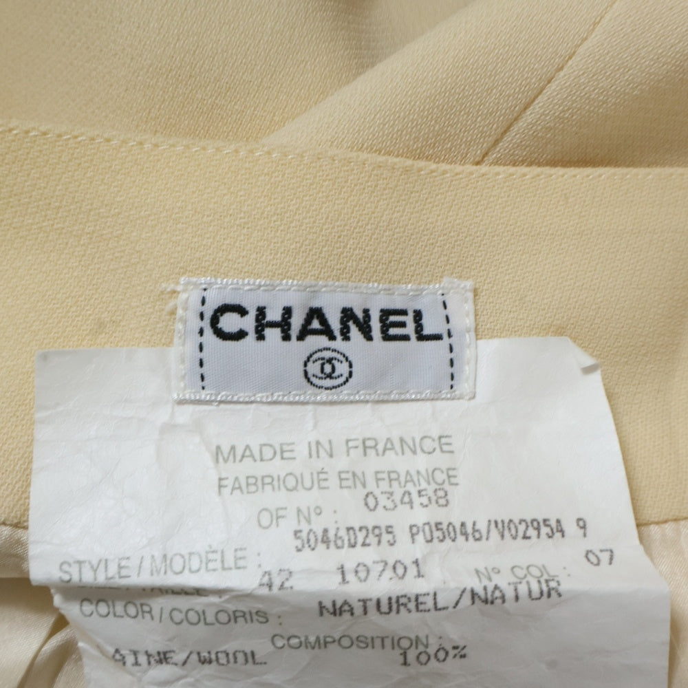 CHANEL(シャネル) ココマークボタン ウール キュロット ショート ハーフパンツ ショーツ スカート ベージュ レディース P05046V02954