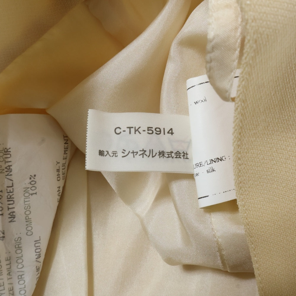 CHANEL(シャネル) ココマークボタン ウール キュロット ショート ハーフパンツ ショーツ スカート ベージュ レディース P05046V02954
