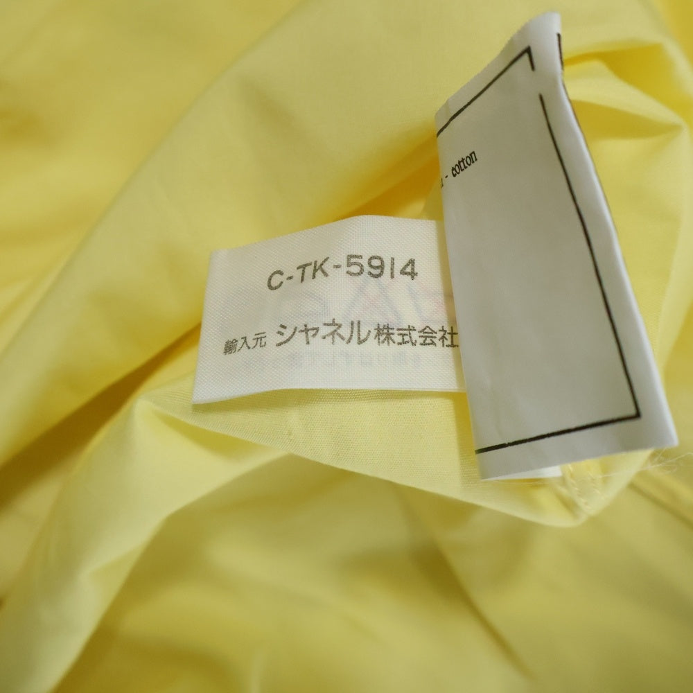 CHANEL(シャネル) ココマークボタン コットン ダブルブレスト プルオーバー 長袖シャツ ブラウス イエロー レディース P04914V03571