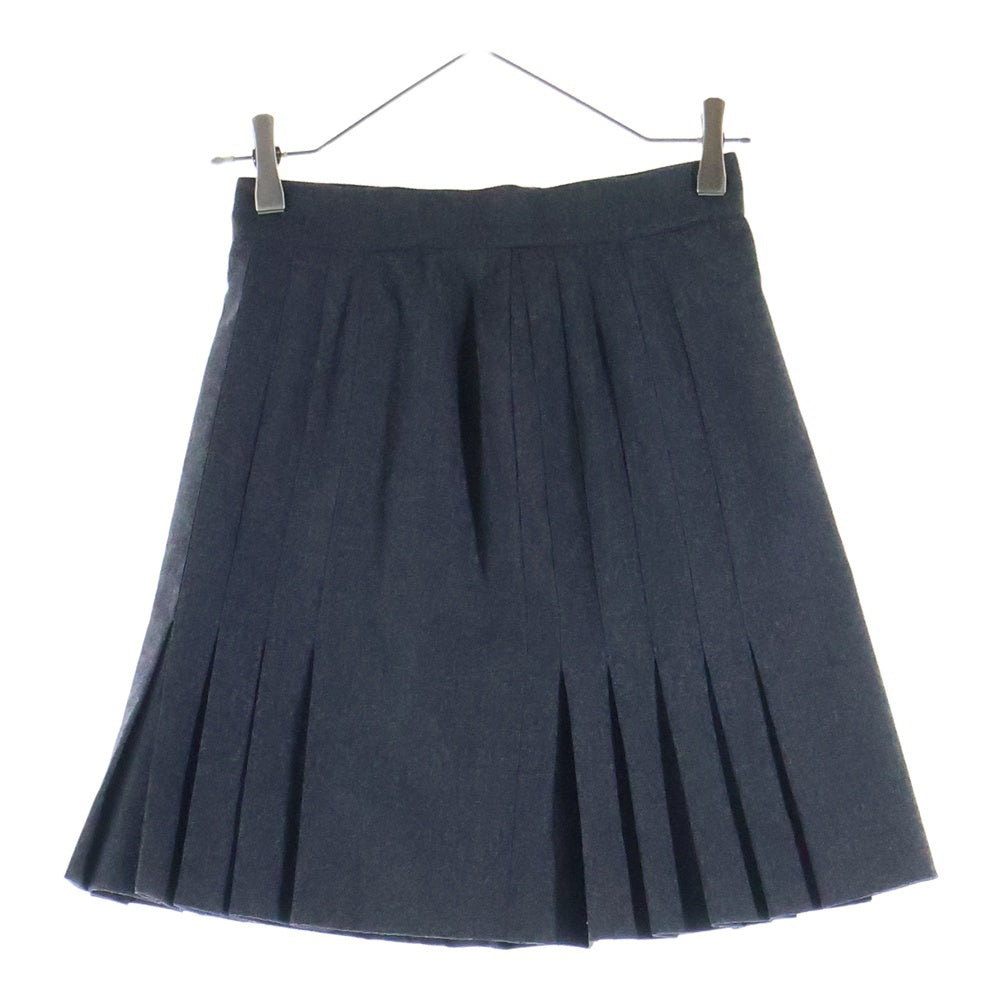 CHANEL(シャネル) ココマークボタン ウール プリーツ ミニスカート グレー レディース P03474V03532