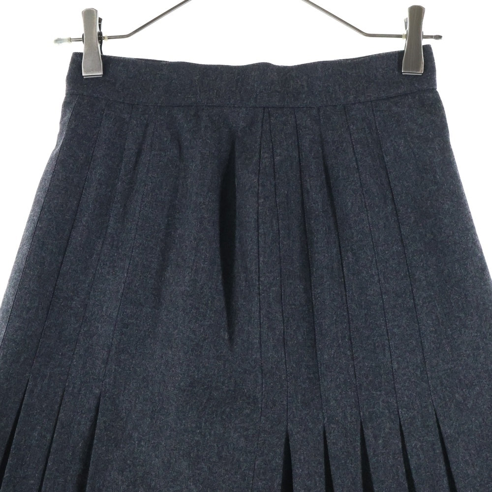 CHANEL(シャネル) ココマークボタン ウール プリーツ ミニスカート グレー レディース P03474V03532