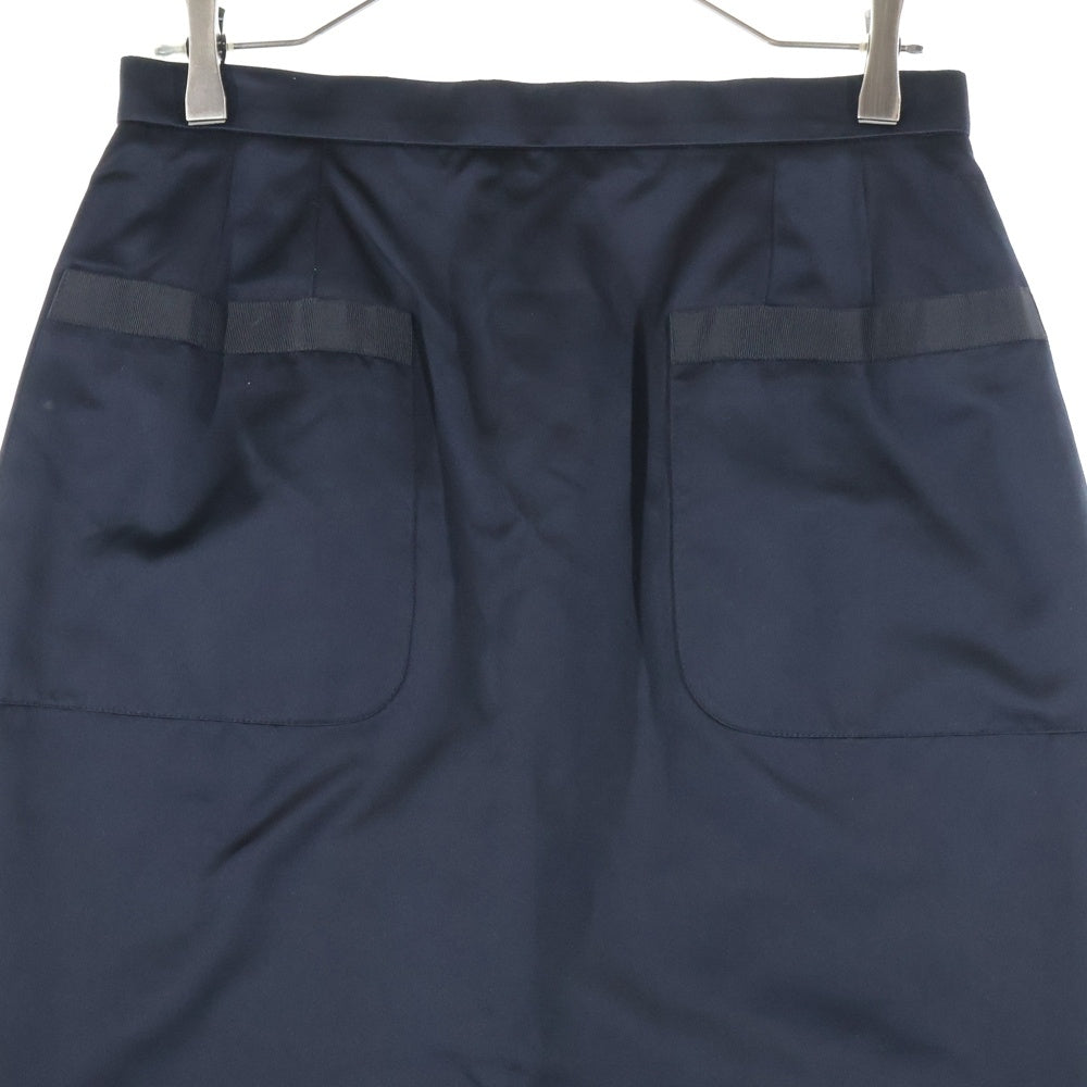 CHANEL(シャネル) 95AW ココマークボタン シルクサテン ミディアム タイトスカート ブラック レディース P05731V02143