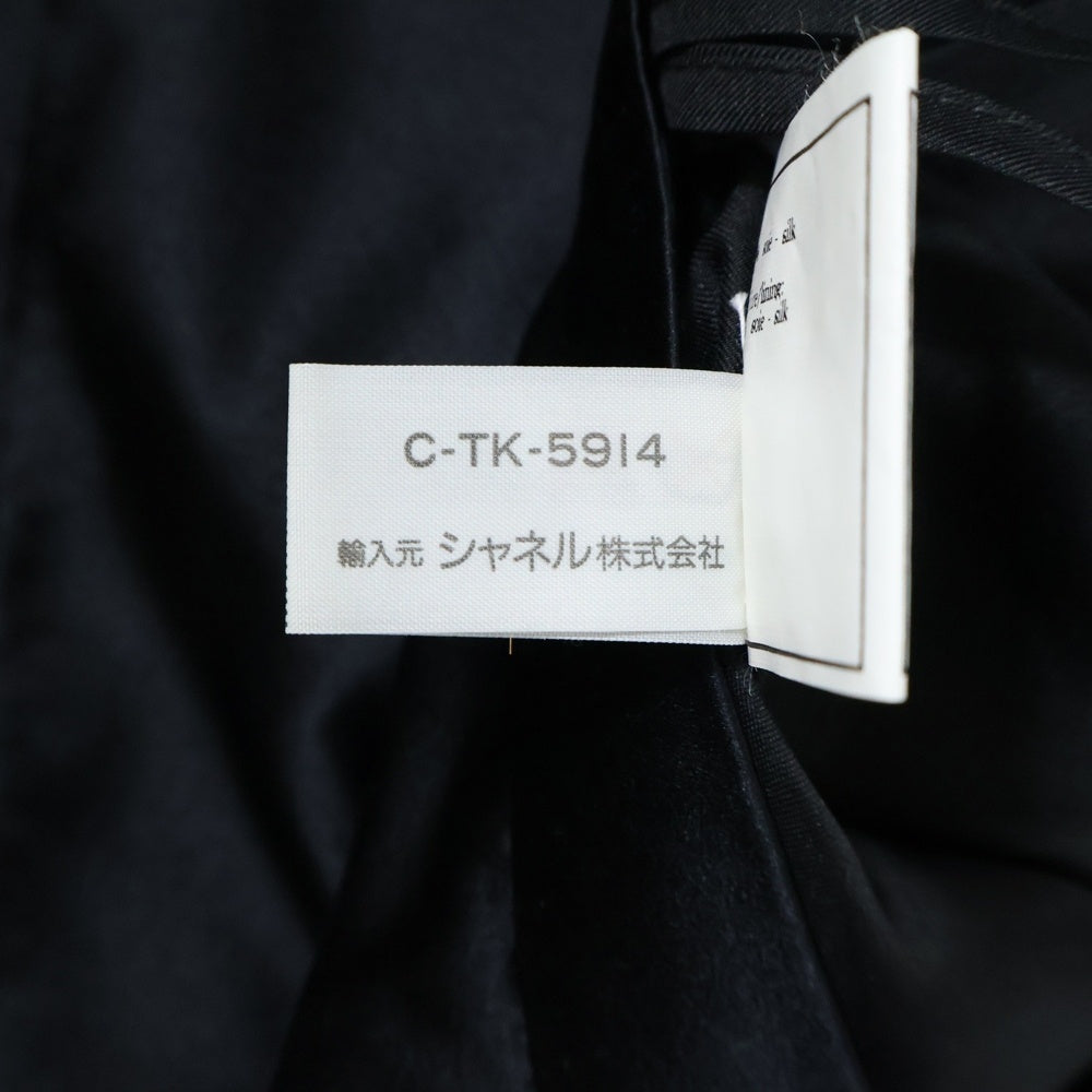 CHANEL(シャネル) 95AW ココマークボタン シルクサテン ミディアム タイトスカート ブラック レディース P05731V02143