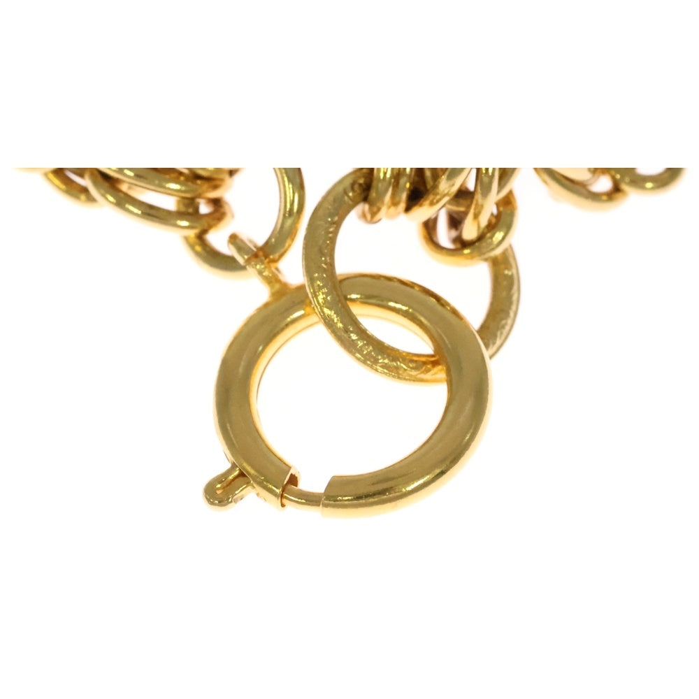 CHANEL(シャネル) グリポア チャーム 2重 ブレスレット ゴールド チェーン レッド×グリーン