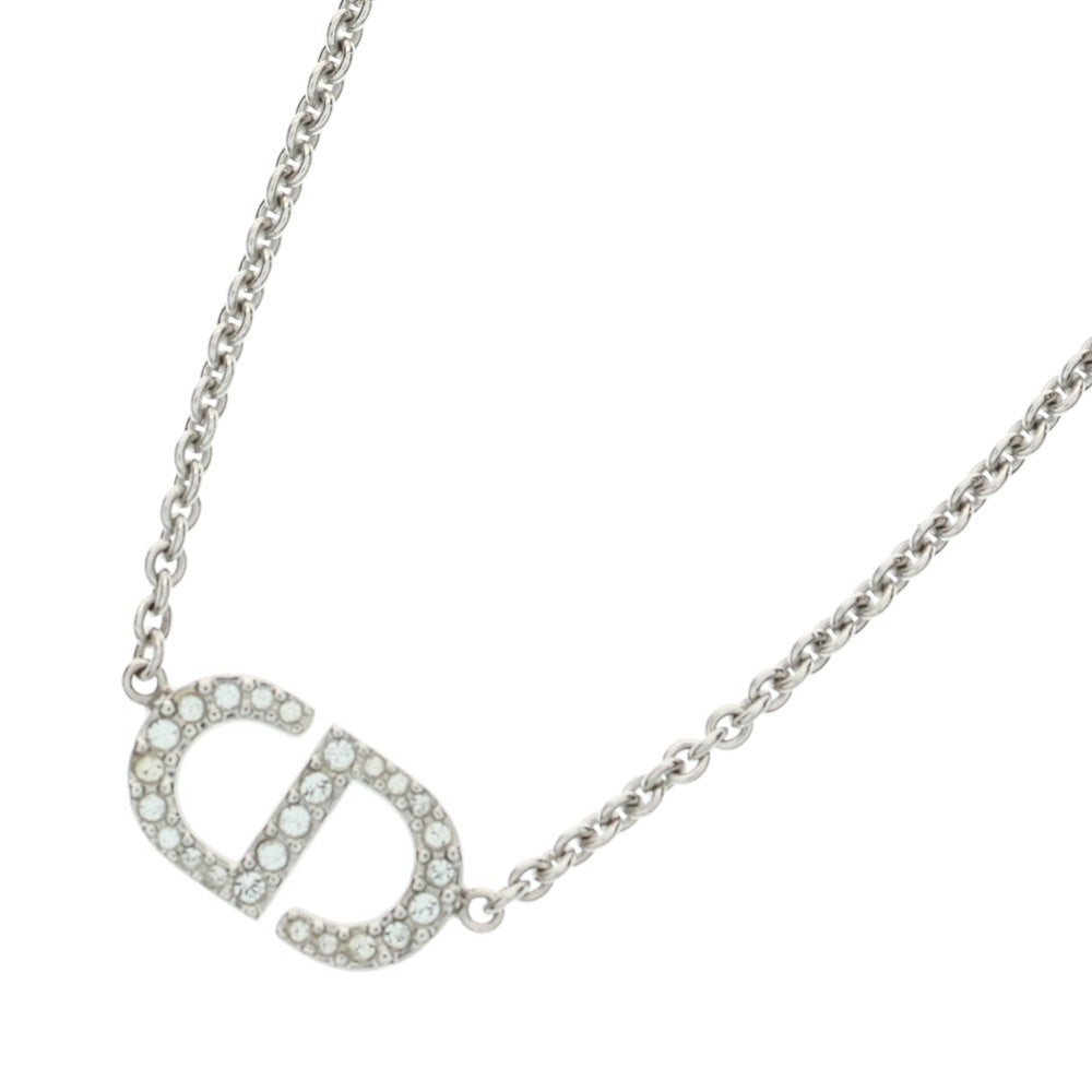 DIOR(ディオール) CDロゴ ラインストーン チェーン ネックレス シルバー