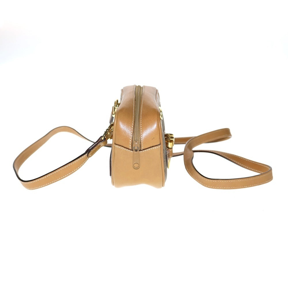 GUCCI(グッチ) GGスプリーム ゴルフ ショルダーバッグ ミニバッグ ブラウン×ベージュ ゴールド金具 レザー×PVC 007 067 0523