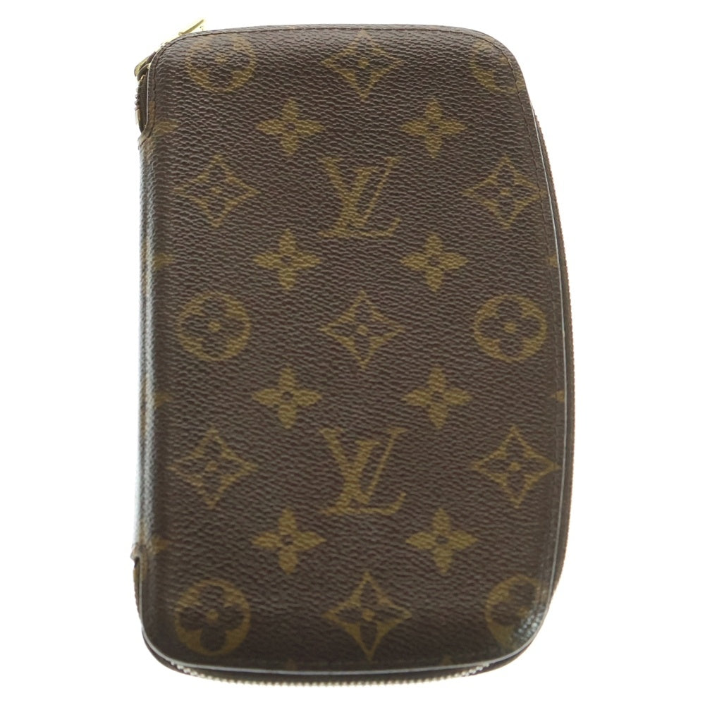LOUIS VUITTON(ルイヴィトン) モノグラム アジェンダ・ジェオッド カードケース ラウンドジップウォレット 財布 ブラウン PVCレザー M62950 ゴールド金具