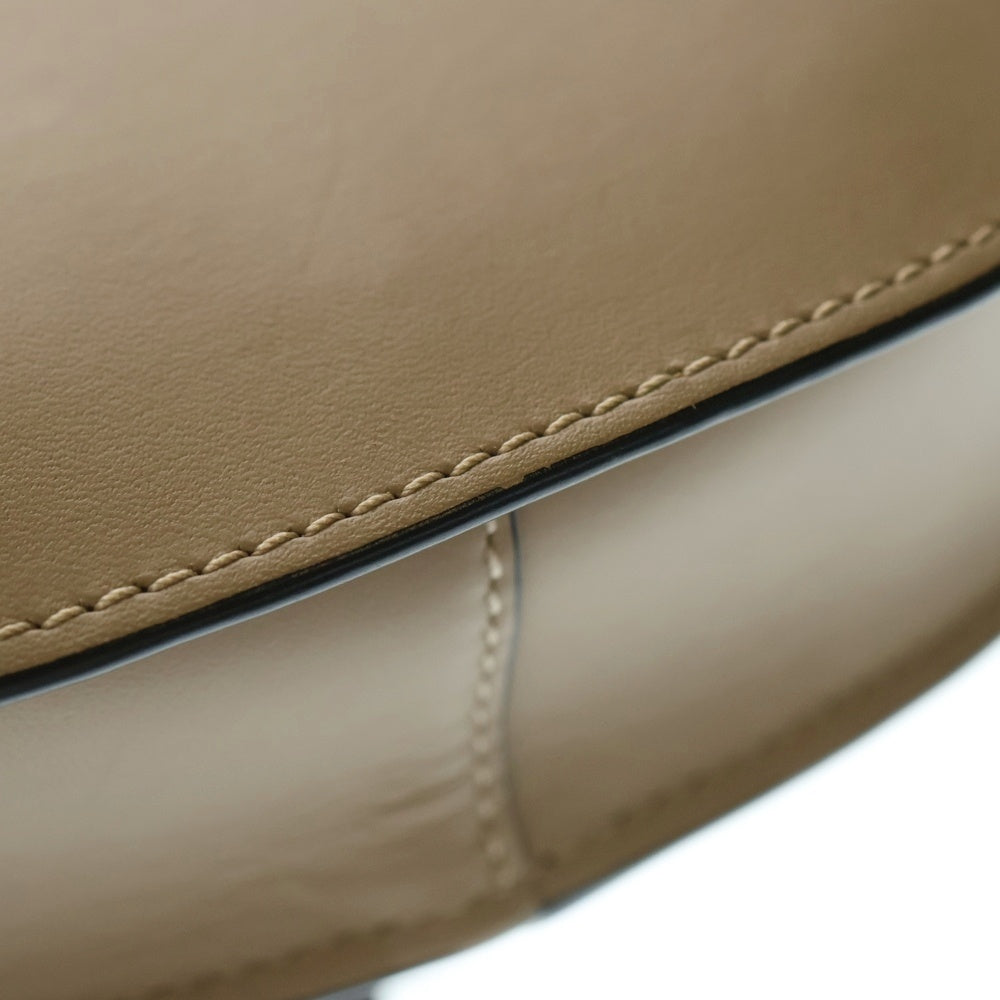 LOEWE(ロエベ) アナグラム ゲートデュアルミニ ショルダーバッグ ミニバッグ ベージュ ゴールド金具 ソフトカーフ