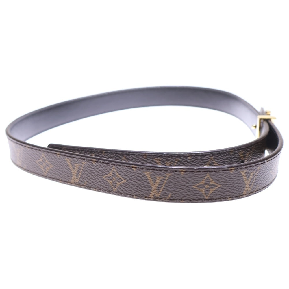LOUIS VUITTON(ルイヴィトン) モノグラム サンチュール・LVアイコニック 20MM リバーシブル レザーベルト ブラウン×ブラック PVC M0431 ゴールド金具