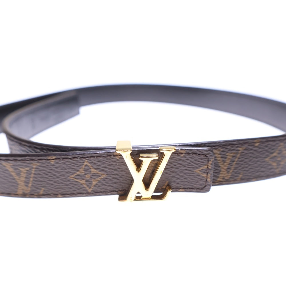 LOUIS VUITTON(ルイヴィトン) モノグラム サンチュール・LVアイコニック 20MM リバーシブル レザーベルト ブラウン×ブラック PVC M0431 ゴールド金具