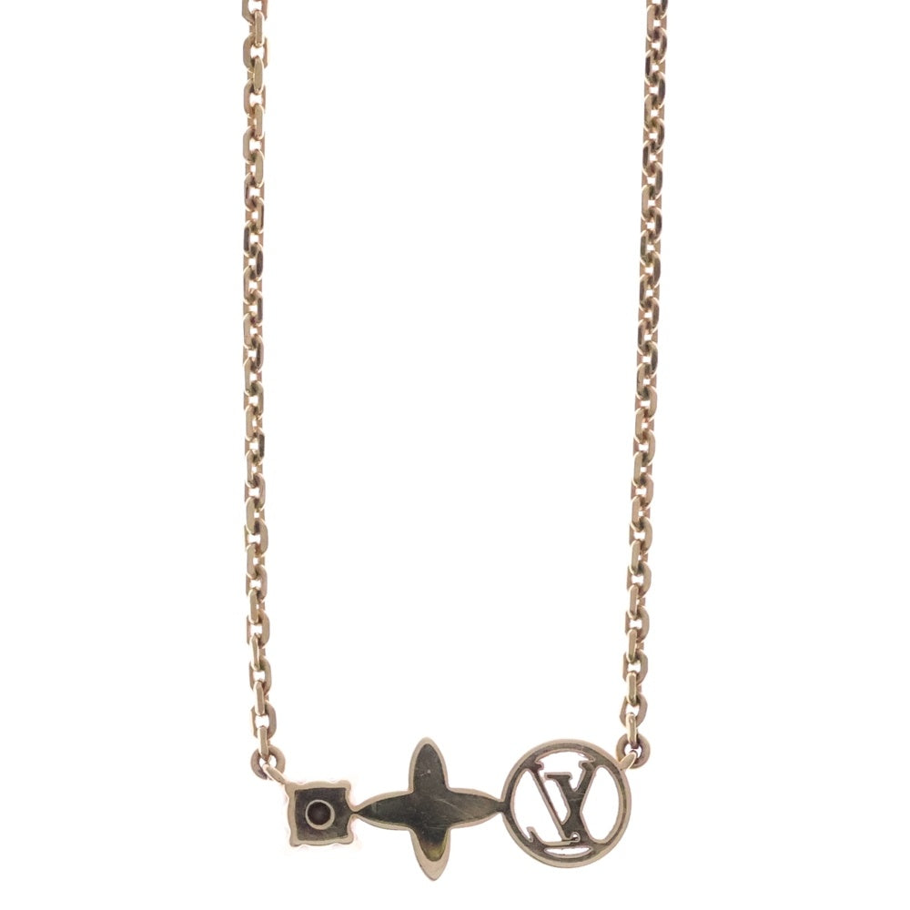 LOUIS VUITTON(ルイヴィトン) コリエ プティ ルイ モノグラム ストーン チェーン ネックレス ゴールド M00368