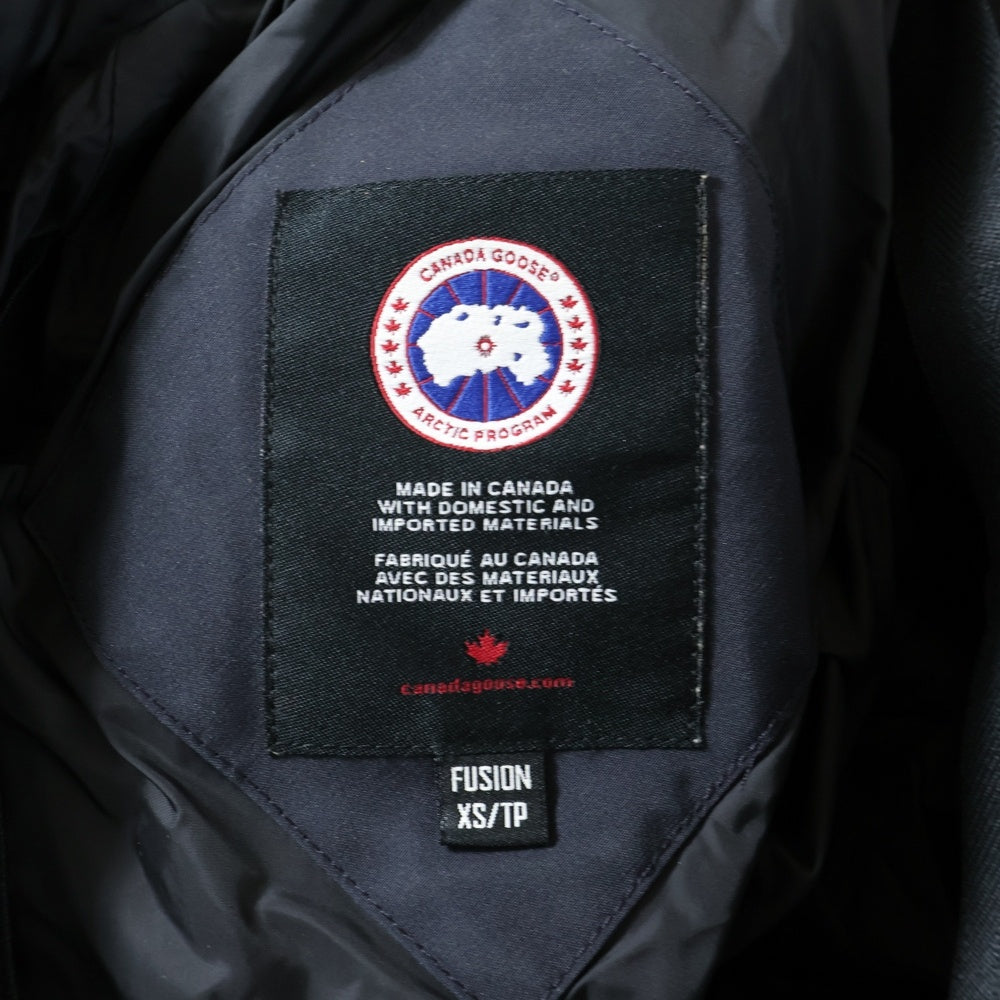 CANADA GOOSE(カナダグース) SHELBURNE PARKA シェルバーン パーカー ファー フーデッド ジップアップ ダウン ロングジャケット コート ネイビー レディース 3802LA