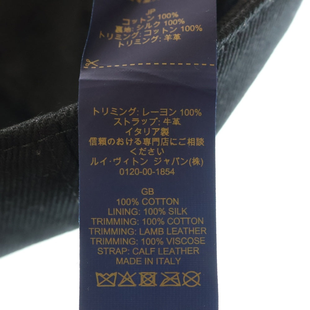 LOUIS VUITTON(ルイヴィトン) キャップ・LV アイコニック ロゴ刺繍 帽子 ノワール ブラック M7050M ゴールド金具