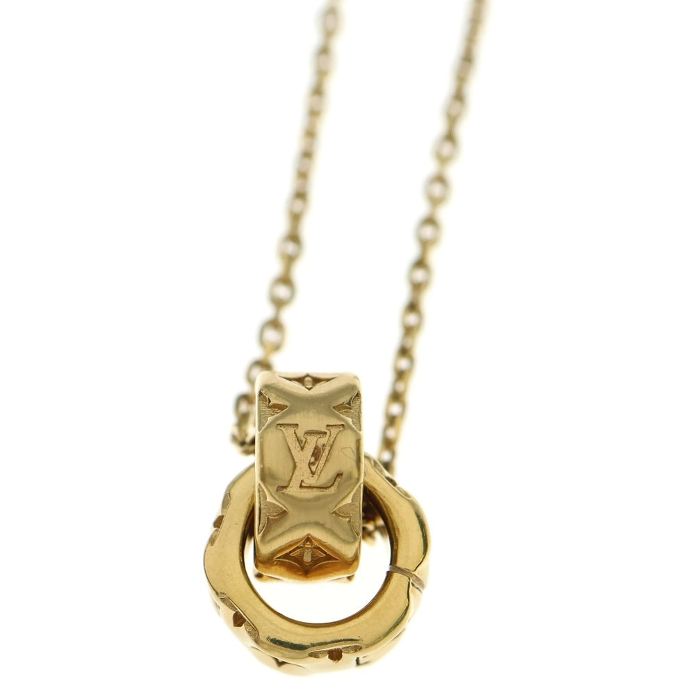 LOUIS VUITTON(ルイヴィトン) コリエ ピロー ナノグラム ネックレス ペンダント チェーン ゴールド GP M00782