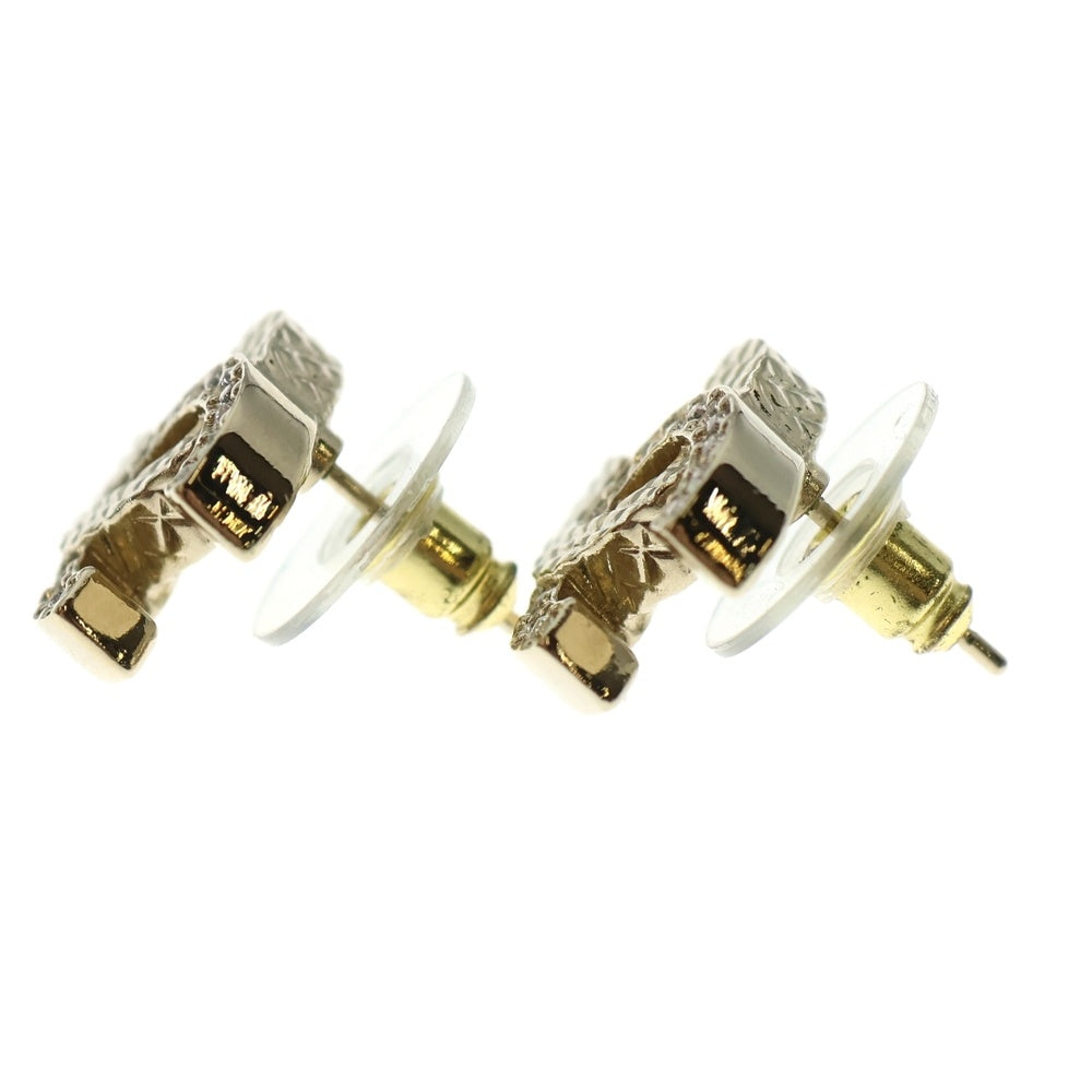 CHANEL(シャネル) ココマーク ラインストーン ロゴピアス シャンパンゴールド GP