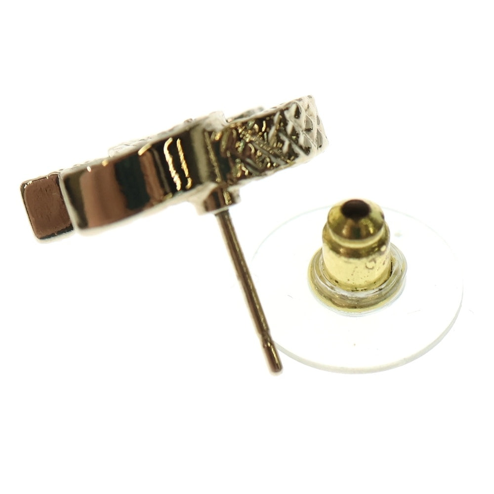 CHANEL(シャネル) ココマーク ラインストーン ロゴピアス シャンパンゴールド GP