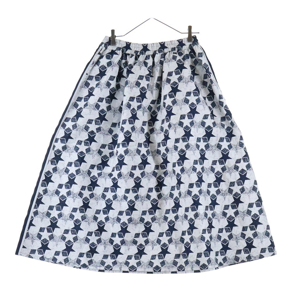 DIOR(ディオール) サイドロゴ ジャガード スター総柄 ロングスカート ネイビー/ホワイト レディース 217J24A2977