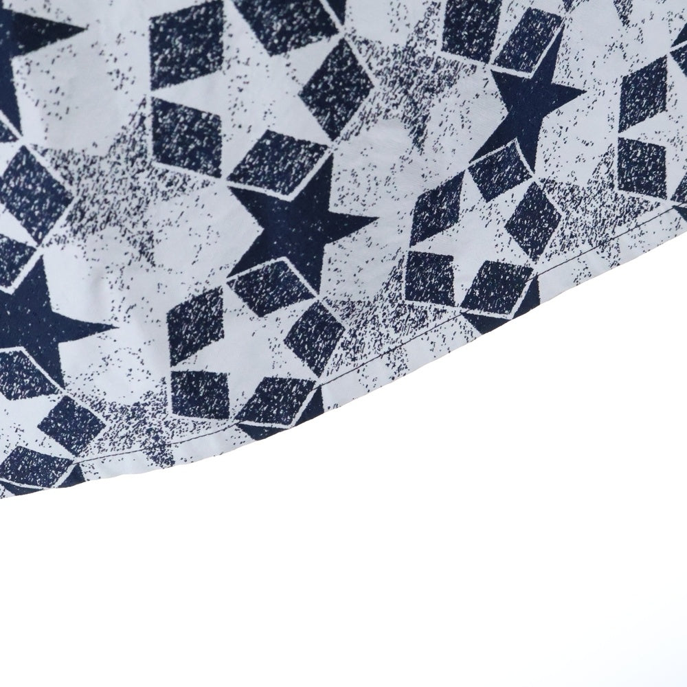 DIOR(ディオール) サイドロゴ ジャガード スター総柄 ロングスカート ネイビー/ホワイト レディース 217J24A2977