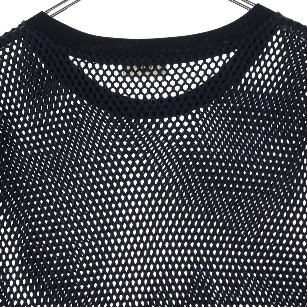 CELINE(セリーヌ) 22SS ロゴプリント メッシュ クルーネック 半袖Tシャツ カットソー ブラック 2X62A950P