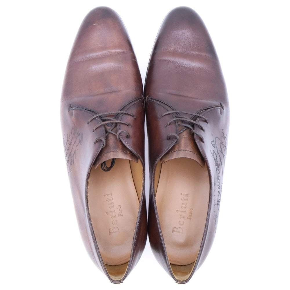Berluti(ベルルッティ) カリグラフィ スクリット レザー レースアップ ドレス ビジネス シューズ ブラウン