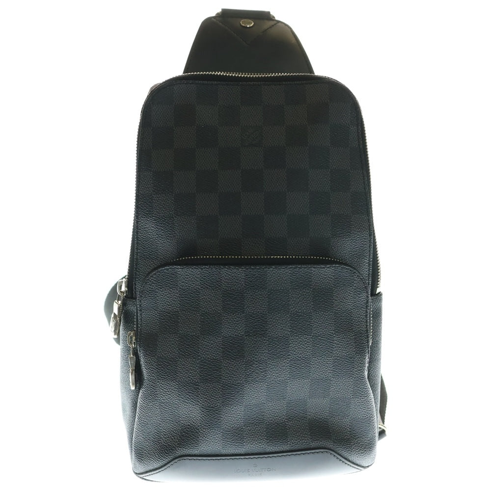 LOUIS VUITTON(ルイヴィトン) ダミエグラフィット アヴェニュースリングバッグ ウエストバッグ ボディバッグ ショルダーバッグ ブラック PVC N41719 シルバー金具