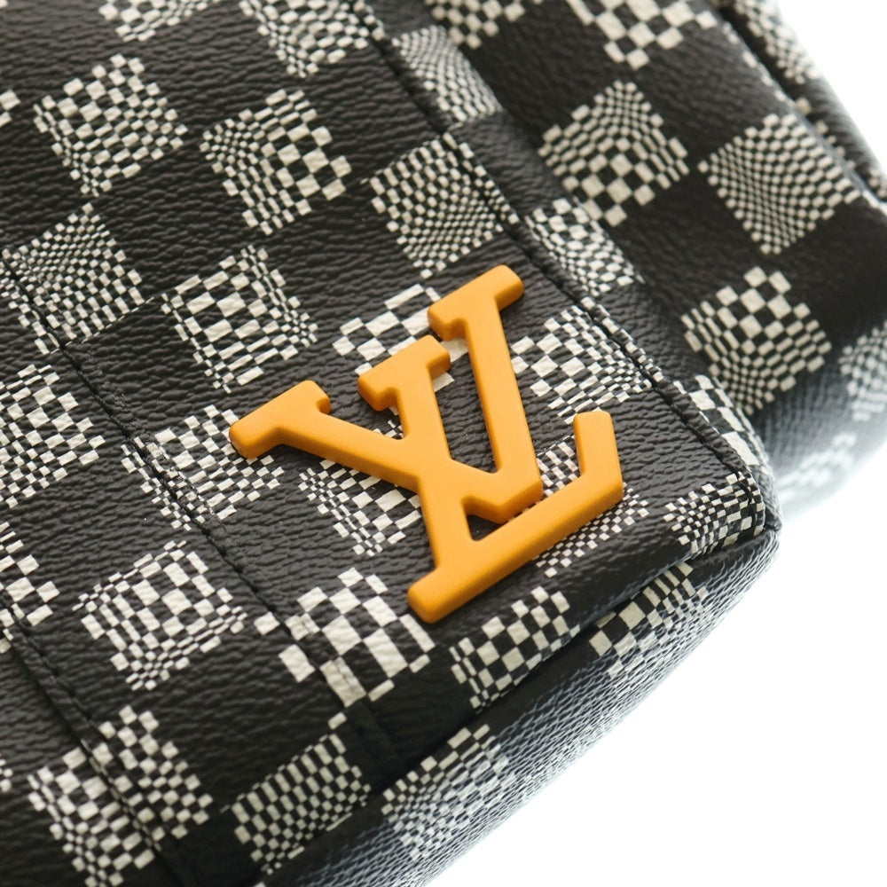 LOUIS VUITTON(ルイヴィトン) ダミエディストーテッド クリストファーPM リュックサック バックパック ショルダーバッグ ホワイト×ブラック PVC N50039 シルバー金具