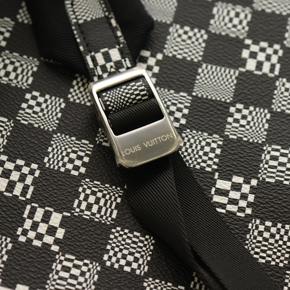 LOUIS VUITTON(ルイヴィトン) ダミエディストーテッド クリストファーPM リュックサック バックパック ショルダーバッグ ホワイト×ブラック PVC N50039 シルバー金具