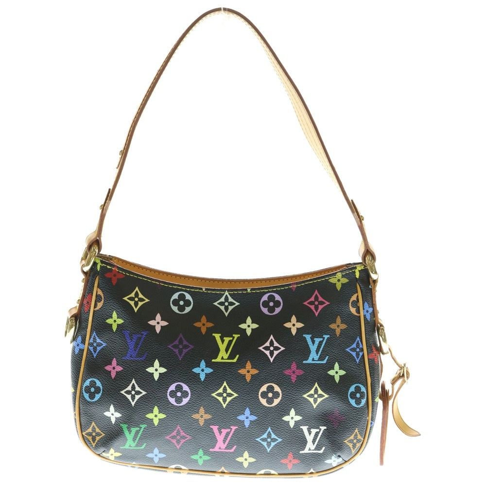 LOUIS VUITTON(ルイヴィトン) モノグラムマルチカラー ロッジPM ハンドバッグ ワンショルダーバッグ ブラウン×ブラック レザー×PVC M40054 ゴールド金具