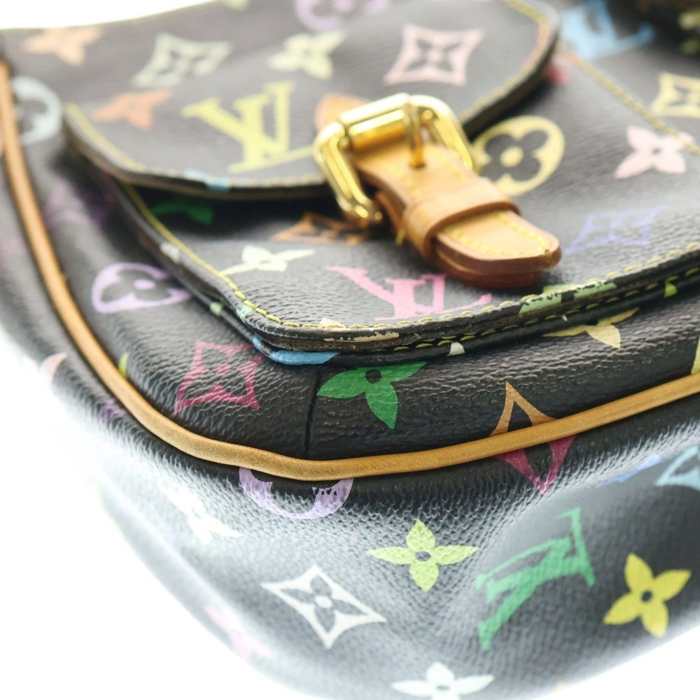 LOUIS VUITTON(ルイヴィトン) モノグラムマルチカラー ロッジPM ハンドバッグ ワンショルダーバッグ ブラウン×ブラック レザー×PVC M40054 ゴールド金具