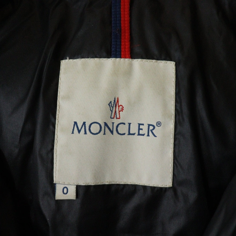 MONCLER(モンクレール) TISSU MATERIAL STOFF TESSUTO ロゴワッペン付フーデッドダウンジャケット ブルゾン ベージュ 042/091.41311-50