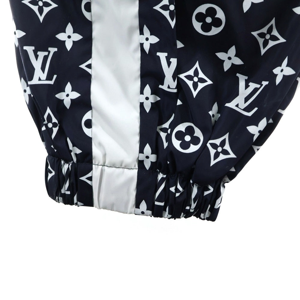 LOUIS VUITTON(ルイヴィトン) 24AW モノグラム総柄プリント ナイロン テクニカルトラック ロング ジョガーパンツ ネイビー/ホワイト RM242M MJW HRP83W