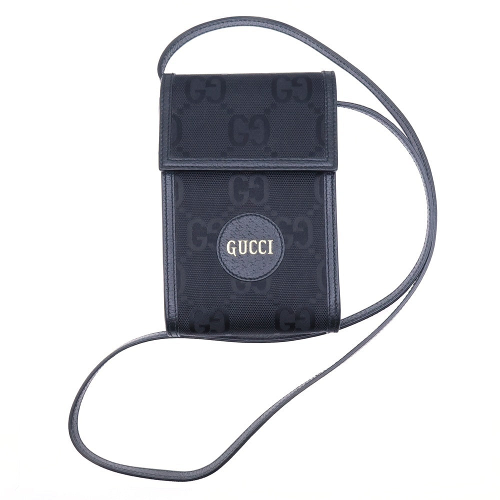 GUCCI(グッチ) オフ ザ グリッド ショルダーバッグ ミニバッグ フォンショルダー ブラック キャンバス×レザー 625599