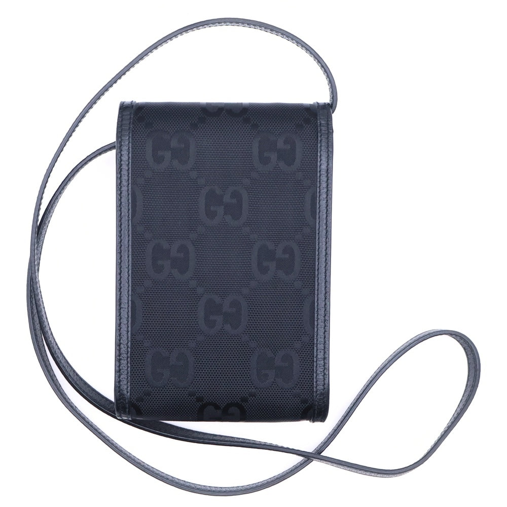 GUCCI(グッチ) オフ ザ グリッド ショルダーバッグ ミニバッグ フォンショルダー ブラック キャンバス×レザー 625599