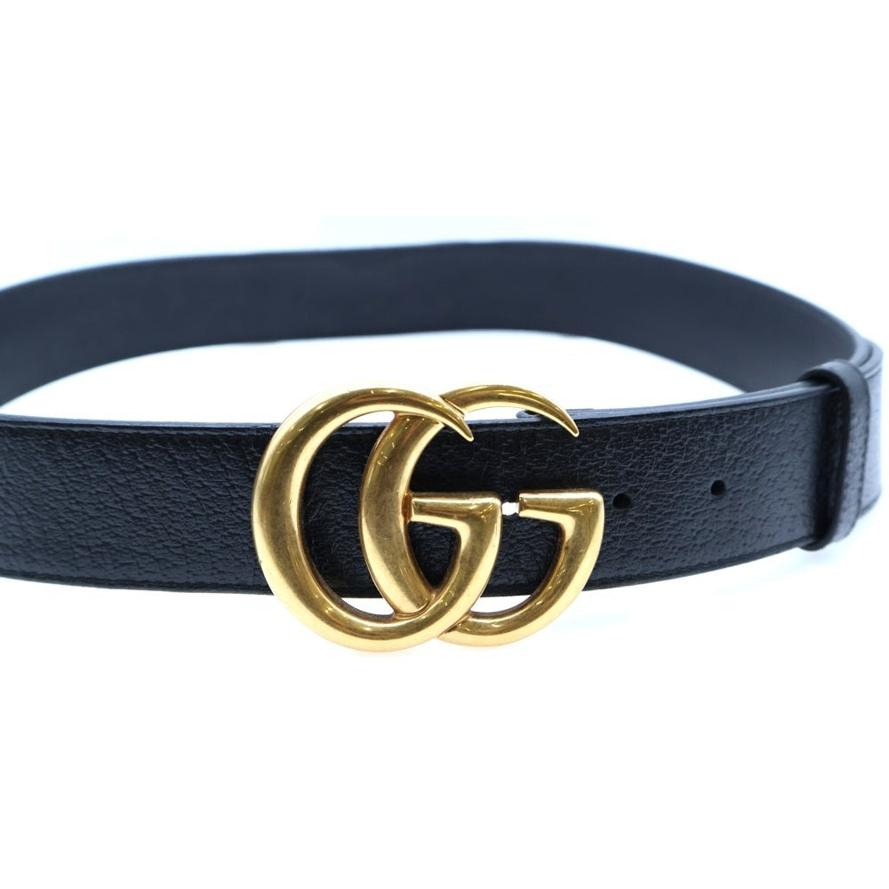 GUCCI(グッチ) GGマーモントバックル レザー ベルト ブラック 40683