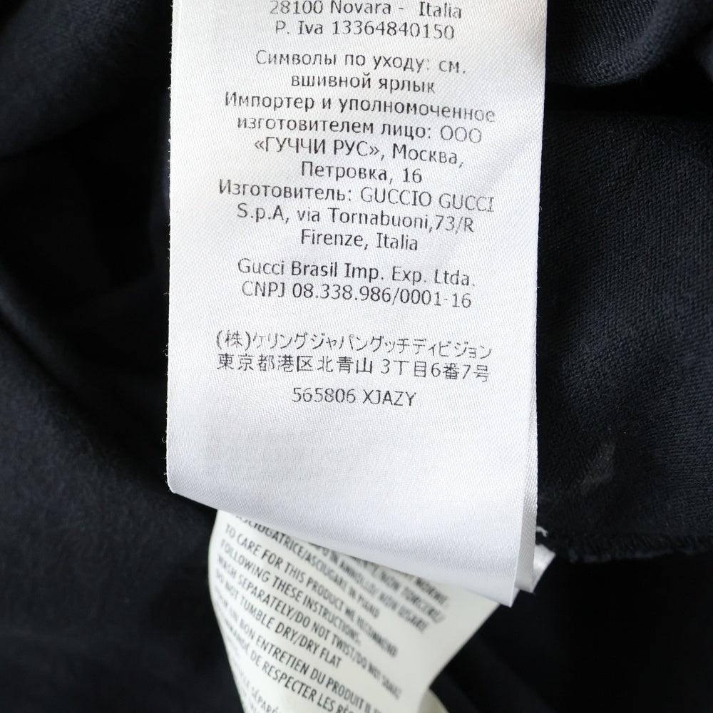 GUCCI(グッチ) 19SS ブレード ロゴプリント クルーネック 半袖Tシャツ カットソー ブラック 565806